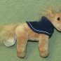 WELLS FARGO MINI PLUSH HORSE NELLIE 2015 7" STUFFED ANIMAL TAN WITH BLUE BLANKET