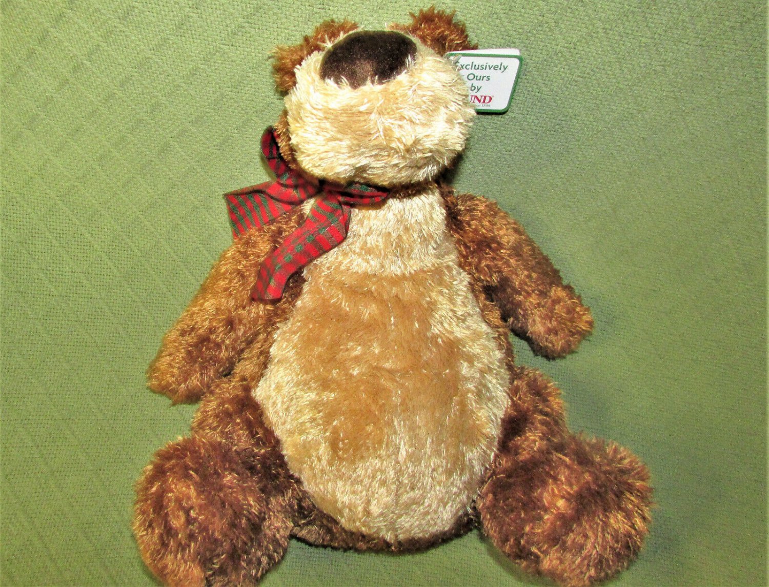 14" GUND HARLEY TEDDY BEAR WITH HANG TAG PLUSH STUFFED ANIMAL RED GREEN