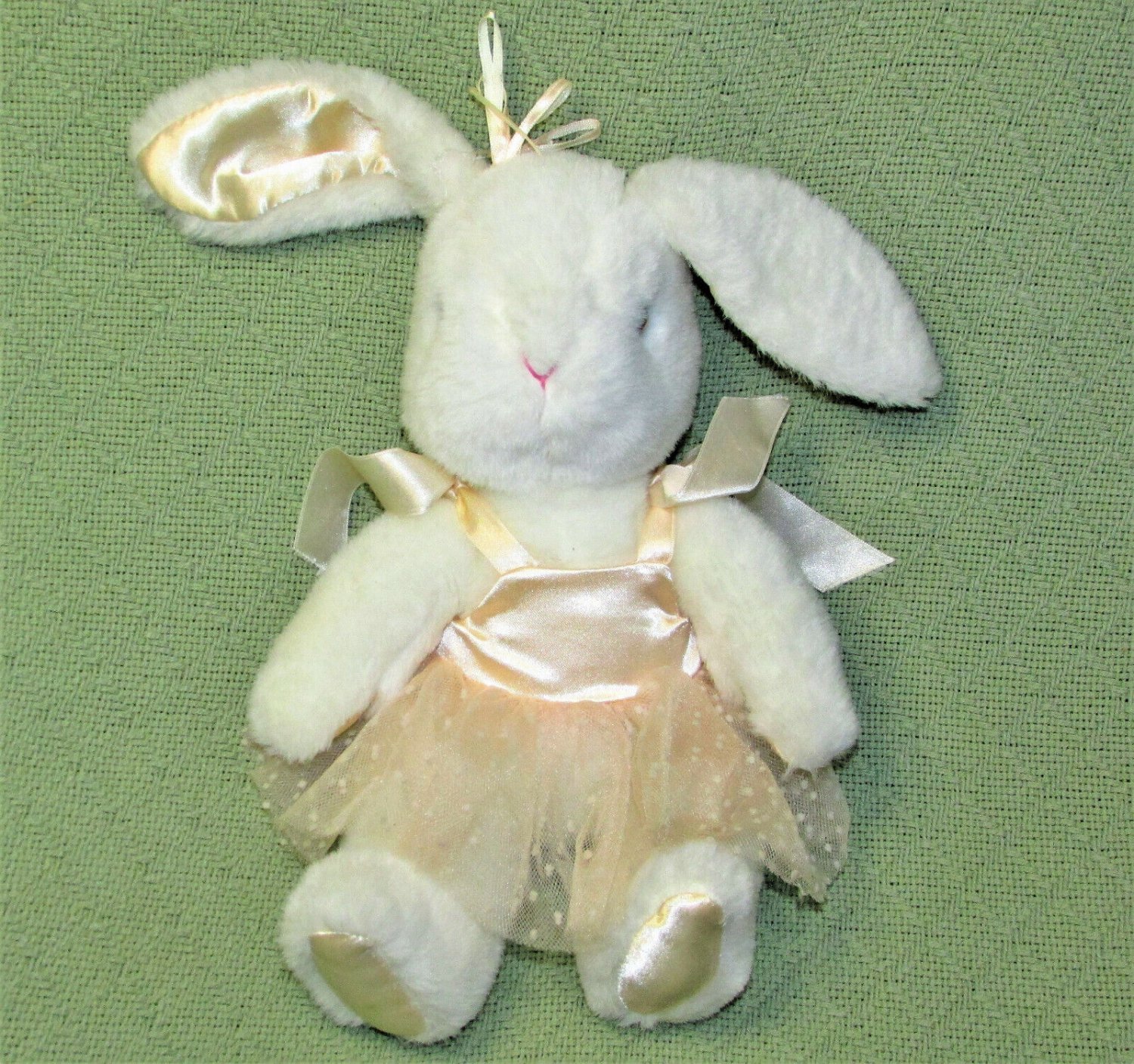 1991 BALLERINA BUNNY Plush Vintage ANCO STUFFED Animal Doll White IVORY ...