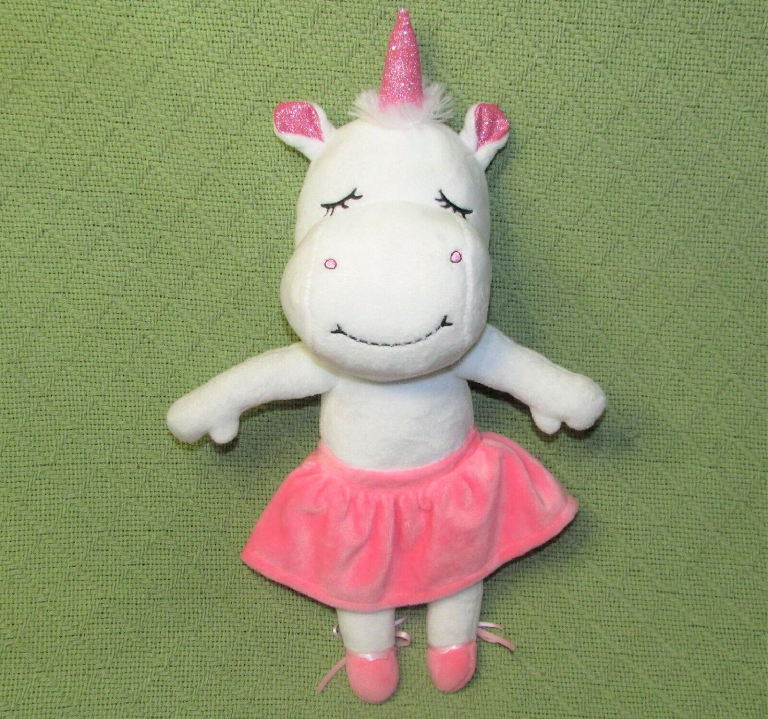15" MARVS BALLERINA UNICORN POSEABLE PLUSH STUFFED ANIMAL WHITE PINK DOLL