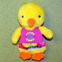 2014 CHICKS RULE PLUSH PEACE CHICK 9" STUFFED ANIMAL YELLOW PURPLE DRESS TOY