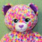 17" BUILD A BEAR RAINBOW CONFETTI LEOPARD CAT PLUSH STUFFED ANIMAL KITTY KITTEN