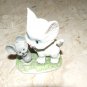 Figurine, Lefton china, hand painted, cat and mouse