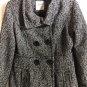 Vintage 80's Esprit coat LARGE Gray Wool Tweed Peacoat Lined Heavy Warm L