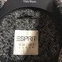 Vintage 80's Esprit coat LARGE Gray Wool Tweed Peacoat Lined Heavy Warm L