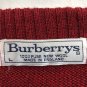 BurrBerrys Mens Red Sweater New With Out Tag Made in London 100% Pure New Wool