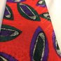 City Streets Skinny Abstract Tie Red 55 1/2'' x 3''
