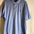 Polo Ralph Lauen Men's Large Baby Blue Short Sleeve Polo 100% Cotton
