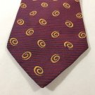Round Tree & Yorke All Silk Hand Swen Tie in U.S.A. 57'' Swirls Marroon Purple