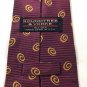 Round Tree & Yorke All Silk Hand Swen Tie in U.S.A. 57'' Swirls Marroon Purple