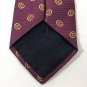 Round Tree & Yorke All Silk Hand Swen Tie in U.S.A. 57'' Swirls Marroon Purple
