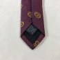 Round Tree & Yorke All Silk Hand Swen Tie in U.S.A. 57'' Swirls Marroon Purple