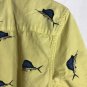 Stussy Yellow Short Sleeve Shirt Men's Small with Marlin Fish