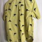Stussy Yellow Short Sleeve Shirt Men's Small with Marlin Fish