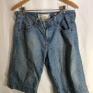 Levi Strauss Signature Denim Shorts Misses 8 Low Rise 12'' Inseam Light Wash