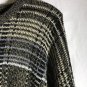Grey Striped Black and White Men's Sweater XL Windridge Acrylic