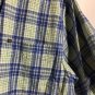 Nautica Jeans Company Large Short Sleeve Plaid Full Button Up Collard