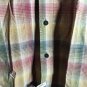 Alan Flusser XL Dress Shirt Long Sleeve Plaid Button Front Purple Tag Brown