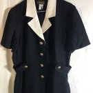 Virgo 2 Women's 40'' size 14 Blouse Short Sleeve Gold Buttons