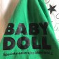 Micky Mouse Large T Shirt Baby Doll Short Sleeve Green White and Yellow