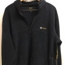 Nautica Competition Fleece Jacket Large Black Fleece 1/3 Zip Hoodless