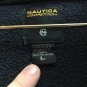 Nautica Competition Fleece Jacket Large Black Fleece 1/3 Zip Hoodless