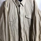 Tommy Hilfiger Large Mens Button Up Tan Long Sleeve Calgary Button Front Big Tag
