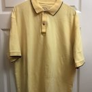 Wool Rich Mens Large Original Outdoor Wear Short Sleeve Polo Yellow