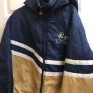 Notre Dame Large Coat Jerzees Hoodie Full Zip Vintage Navy and Gold
