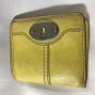 Fossil Yellow Wallet Handheld Cow Hid
