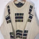 Nautica HandKnit Sweater XL Block Color Long Sleeve Vintage Heavy
