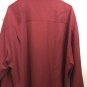 Tommy Bahama XL Slim Button Front 100% Silk Maroon Pointed Collar