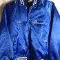 Blue Satin Jacket Small Lined Auburn Sportswear Evanite Fiber Vintage 80s