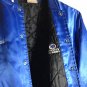 Blue Satin Jacket Small Lined Auburn Sportswear Evanite Fiber Vintage 80s