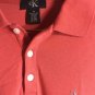 Calvin Klein Medium Salmon Polo Collared Short Sleeve Golf Polo Pink