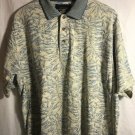 Greg Norman Hawaiian Golf Polo Short Sleeve Collard Short Sleeve Leave Design