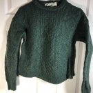 Aran Crafts Women’s Medium Knit 100% Wool Sweater Green Ireland