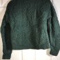 Aran Crafts Women’s Medium Knit 100% Wool Sweater Green Ireland