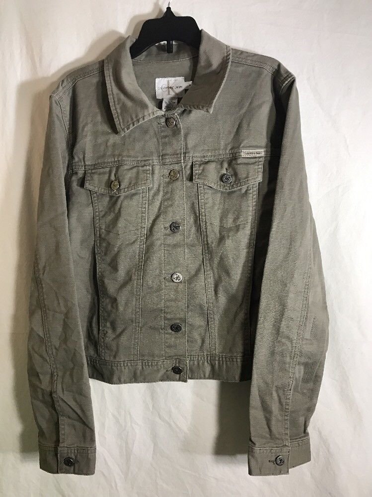 Calvin Klein Jeans Grey Jean Jacket Women's Medium