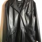 White Stag Black Polyurethane Vegan Leather Faux Coat Jacket Large (42)