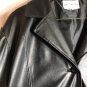 White Stag Black Polyurethane Vegan Leather Faux Coat Jacket Large (42)