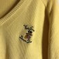 Waie Forest Pull Over Medium Yellow Long Sleeve Antigua Made In USA V-Neck