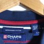 Striped White and Red Chaps Golf Polo Men's Large Short Sleeve Mercerized Cotton