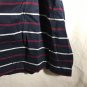 Striped White and Red Chaps Golf Polo Men's Large Short Sleeve Mercerized Cotton