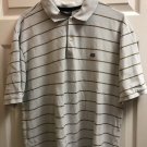 Polo Jeans Co Ralph Lauren Large Polo 100% Cotton Made in USA Blue Yellow Stripe