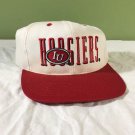 IU Hoosiers Vintage Snapback Hat Flat Bill Red and White Collegiate Licensed