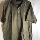 Nautica Gold Polo Men's Large Mercerized Cotton Short Sleeve Tan and Black