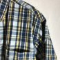 Checkered Yellow and Blue Men's Polo XL Nautica Jeans Company Short Sleeve