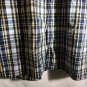 Checkered Yellow and Blue Men's Polo XL Nautica Jeans Company Short Sleeve