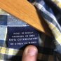 Checkered Yellow and Blue Men's Polo XL Nautica Jeans Company Short Sleeve
